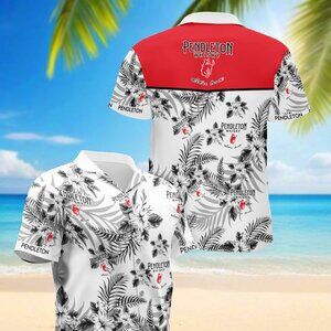 Pendleton Whisky Hawaiian Style 3D Printing Summer Casual Loose Short Sleeve